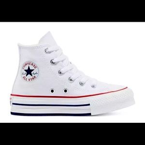 Brand New Converse White High Top Platform Shoes